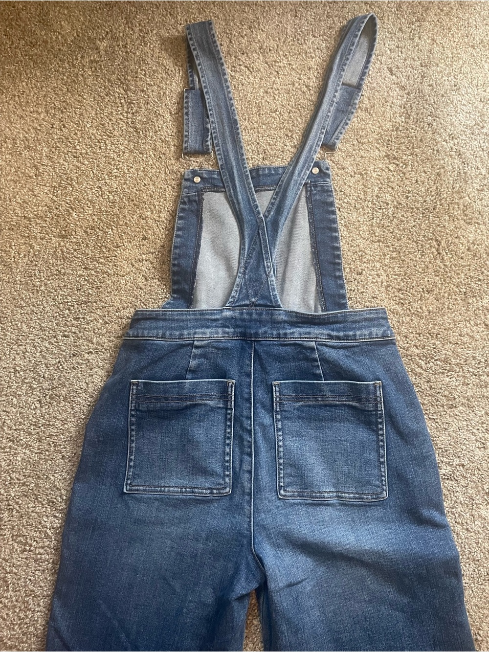 Evereve - Classic Wide-leg Denim Overalls - Size 25 - Picture 6 of 12